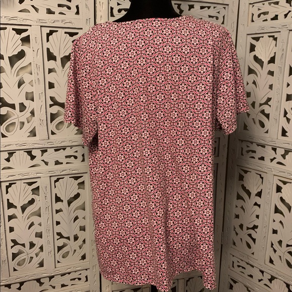 WHITE STAG RED WHITE & BLACK DESIGN STRETCHY SHORT SLEEVE T-SHIRT TOP - Picture 4 of 6